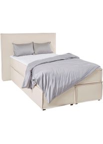 LeGer Home by Lena Gercke Boxspringbett »Yuma« incl. Topper in beige, Größe Liegefläche B/L: 100 cm x 200 cm