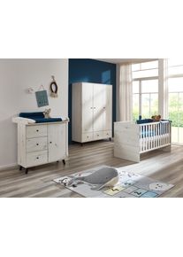 Arthur Berndt Babyzimmer-Komplettset »Babyzimmer Set »Lavea« 3-teilig« Set, Babymöbel-Set »Lavea«: Kleiderschrank, Kinderbett und Wickelkommode in...