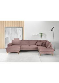 3c Candy Wohnlandschaft »Lecce in rosa, Größe B/H/T: 339 cm x 86 cm x 220 cm