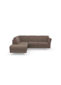 Sit & More Sit&More Ecksofa »Visby L-Form« Wahlweise mit Bettfunktion und Stauraum in grau, Größe B/H/T: 248 cm x 87 cm x 213 cm