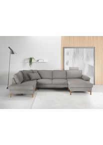 3c Candy Wohnlandschaft »Lecce in grau, Größe B/H/T: 339 cm x 86 cm x 220 cm