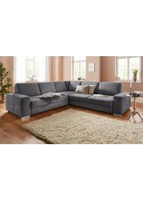 Sit & More Sit&More Ecksofa »Santorini L-Form« mit Federkern und Sitztiefenverstellung in grau, Größe B/H/T: 276 cm x 82 cm x 271 cm