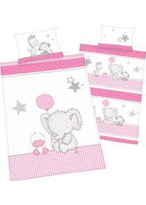 Baby Best Babybettwäsche »Elefant« mit niedlichem Motiv in rosa, Größe B/L: 60 cm x 40 cm