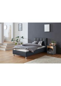 Westfalia Schlafkomfort Polsterbett in schwarz, Größe Liegefläche B/L: 100 cm x 200 cm