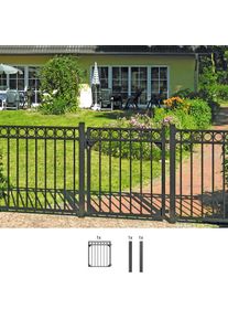 Alberts Zauneinzeltür »Circle« Breite: 96,5 cm in grau, Größe B/H: 96,5 cm x 100 cm