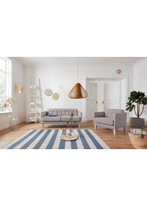 Andas 2-Sitzer »Raadal« in geradliniger skandinavischer Optik in grau, Größe B/H/T: 161 cm x 74 cm x 84 cm