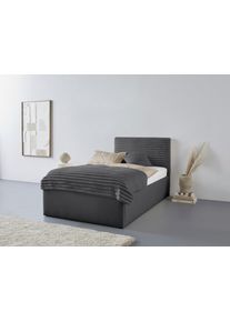 Westfalia Schlafkomfort Polsterbett »Vita« auch mit Stauraum erhältlich in grau, Größe Liegefläche B/L/H: 100 cm x 200 cm x 49
