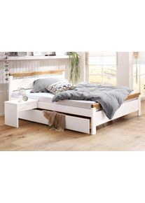 Home Affaire Massivholzbett »"CAPRE" im skandinavischem Landhausstil« in verschiedenen Breiten in weiß, Größe Liegefläche B/L: 160 cm x 200 cm