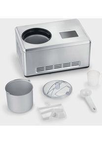 Severin Eismaschine »EZ 7405« 2 l 180 W 2l Kapazität, Aktivkühlung durch Kompressor, schnelle Zubereitung in silberfarben