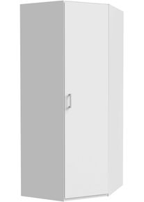 FORTE Eckkleiderschrank Eckkleiderschrank in weiß, Größe B/H/T: 89,5 cm x 210,5 cm x 89,4 cm