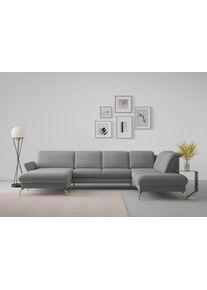 Sit & More Sit&More Wohnlandschaft »Fashion U-Form« wahlweise mit Kopfteilverstellung in grau, Größe B/H/T: 338 cm x 84 cm x 207 cm