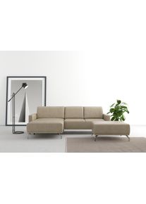 Sit & More Sit&More Ecksofa »Bailando L-Form« wahlweise mit Kopfteilverstellung und Vorziehsitz in beige, Größe B/H/T: 251 cm x 84 cm x 163 cm