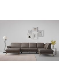 Sit & More Sit&More Wohnlandschaft »Fashion U-Form« wahlweise mit Kopfteilverstellung in braun, Größe B/H/T: 338 cm x 84 cm x 207 cm