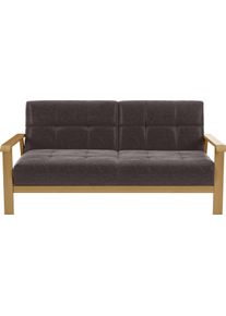 Sit & More Sit&More 2,5-Sitzer »Billund« Armlehnen aus eichefarbigem Buchenholz in braun, Größe B/H/T: 169 cm x 88 cm x 106 cm