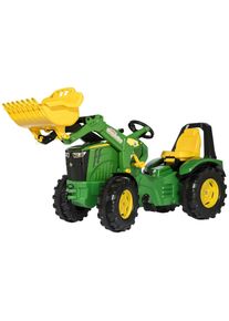 Rolly Toys Tretfahrzeug &raquo;Premium John Deere 8400R&laquo; Kindertraktor mit Lader in gr&uuml;n
