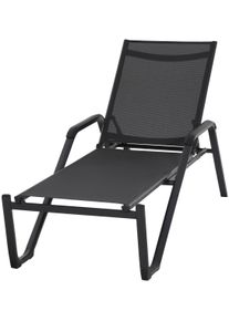 siena GARDEN Gartenliege »Tesoro« Aluminiumgestell, 5-fach verstellbar in grau