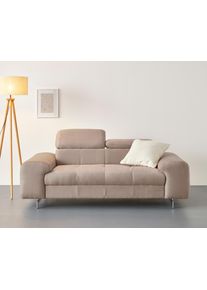 COTTA 2-Sitzer »Chef« Big-Sofa mit Kopfteilverstellung in braun, Größe B/H/T: 196 cm x 72 cm x 105 cm