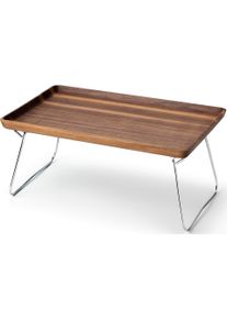 CONTINENTA Tablett verchromte Füße in braun, Größe B/L: 32 cm x 53 cm