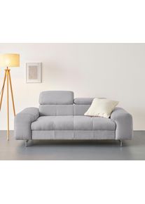 COTTA 2-Sitzer »Chef« Big-Sofa mit Kopfteilverstellung in grau, Größe B/H/T: 196 cm x 72 cm x 105 cm