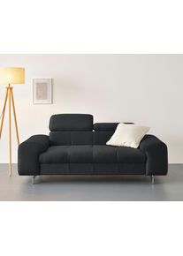 COTTA 2-Sitzer »Chef« Big-Sofa mit Kopfteilverstellung in grau, Größe B/H/T: 196 cm x 72 cm x 105 cm