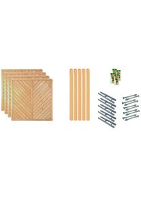 TETZNER & JENTZSCH Tetzner & Jentzsch Dichtzaun »Chicago 2« 4 Elemente in grün, Größe H/L: 180 cm x 7,65 m