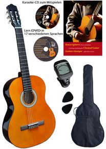 Clifton Konzertgitarre &raquo;- Konzertgitarre 4/4&laquo; Komplettset in orange