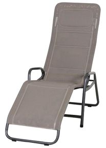 siena GARDEN Gartenliege »Fano« Stahl/Textil, verstellbar, inkl. Auflage in grau