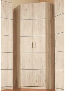 Priess Eckkleiderschrank »Bilbao« mit 3 verschiedenen Fronten in braun, Größe B/H/T: 193 cm x 54 cm