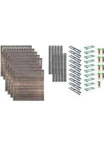 TETZNER & JENTZSCH Tetzner & Jentzsch Dichtzaun »Boston 7« 9 Elemente in bunt, Größe H/L: 180 cm x 17,1 m