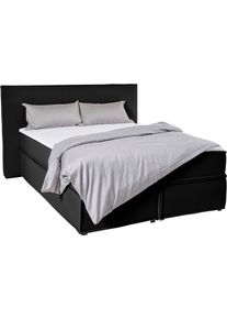 LeGer Home by Lena Gercke Boxspringbett »Yuma« incl. Topper in grau, Größe Liegefläche B/L: 140 cm x 200 cm