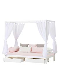 Hoppekids Himmelbett »ECO Dream Kinder/ Prinzessinnenbett 90x200cm in weiß, Größe Liegefläche B/L: 200 cm x 90 cm