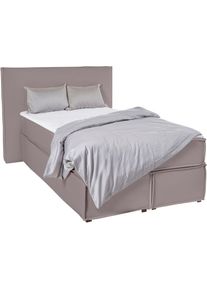 LeGer Home by Lena Gercke Boxspringbett »Yuma« incl. Topper in grau, Größe Liegefläche B/L: 100 cm x 200 cm