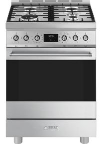 Smeg Gas-Standherd Symphony »C6GMXD2« Vapor Clean Material Garraum: Ever Clean Emaillierung in grau