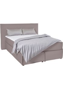 LeGer Home by Lena Gercke Boxspringbett »Yuma« incl. Topper in grau, Größe Liegefläche B/L: 140 cm x 200 cm