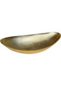 Home Affaire Dekoschale »Julia« aus Aluminium, oval in goldfarben