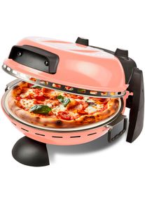 G3FERRARI Pizzaofen »Delizia G1017715 coral passion - Special Edition« bis 400°C mit feuerfestem Wende-Pizzastein in rosa