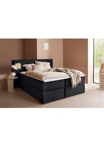 LeGer Home by Lena Gercke Boxspringbett »Yuma« incl. Topper in grau, Größe Liegefläche B/L: 160 cm x 200 cm