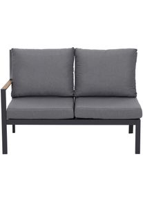 siena GARDEN Gartenbank »Londra« 2er Bank in silberfarben, Größe B/H/T: 126,5 cm x 86,5 cm x 75 cm