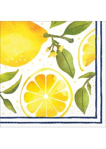 Amscan 16 serviettes de jardin citron vert 33cm
