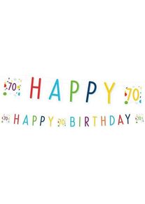 Amscan Guirlande de confettis 70e anniversaire 1,8 m