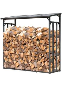 Quick Star Kaminholzregal in grau, Größe B/H/T: 185 cm x 185 cm x 70 cm