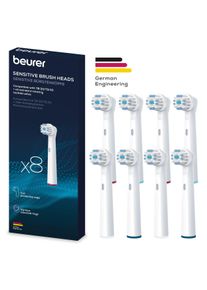 Beurer Aufsteckbürsten »TB 30/50 Bürstenköpfe Sensitive, für elektrische Zahnbürsten« Mit 2 Borstenarten & Schutzkappe, für gründliche Reinigung in...