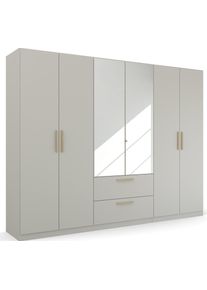 Rauch Kleiderschrank »Skandi by Quadra Spin Schlafzimmerschrank« im Landhaus-Stil mit Massivholzgriffen in grau, Größe B/H/T: 271 cm x 210 cm x 54 cm