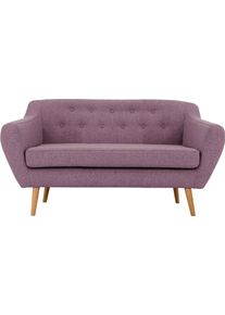 Andas 2-Sitzer »Renne« mit Heftung im Rücken im skandinavischem Stil in lila, Größe B/H/T: 128 cm x 78 cm x 73 cm