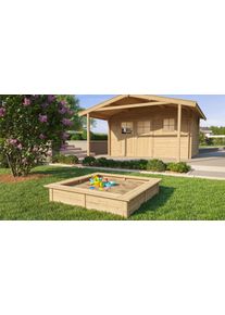 Weka Sandkasten BxLxH: 119x119x25 cm in rot, Größe B/H/L: 119 cm x 25 cm x 119 cm