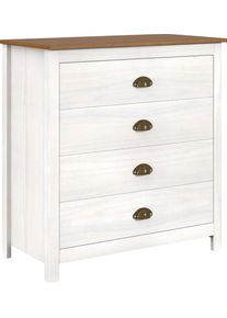 Home Affaire Kommode rustikal lackiert in braun, Gr&ouml;&szlig;e B/H/T: 80 cm x 85 cm x 41 cm