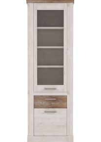 FORTE Vitrine »Duro« Höhe 212 cm in weiß, Größe B/H/T: 71,2 cm x 212 cm x 41,3 cm