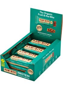 Rawbite Protein Bar, 12 x 45 g Riegel, Peanut Caramel