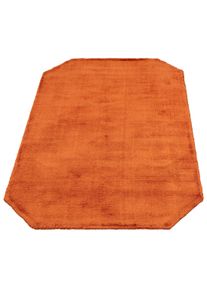 my home Teppich »Shirley, handgewebter Viskose Teppich, farblich changierend« achteckig 12 mm Höhe Handweb Teppiche, Wohnzimmer, Schlafzimmer,...