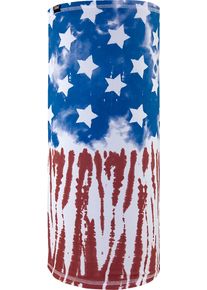 Zan Headgear Motley Tube Sportflex Stars Stripes Tie Dye, multif , color: Blue/Red/White , size: One Size